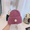 Designer Beanie Sticked Bonnet Woolen Winter Hatts For Men Head Warm Moft Thicken Faux Fur Pom Skull Cap Fashion Solid Color