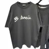 2023 New Women's High quality tshirt Shirt Correct Version Classic Sketch Relaxed Sleeve T-shirt