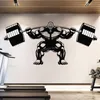 Adesivos de parede gorila ginásio decalque levantamento fitness motivação muscular brawn barbell adesivo decoração esporte cartaz b754292g
