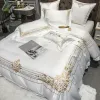 Beddengoedsets Europese stijl luxe borduurwerk nobele bruiloft 600TC katoensatijn set dekbedovertrek laken kussensloop koningin koning