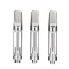 Silver TH205 Ceramic Vape Carts 0.5ml 0.8ml 1.0ml Glass Tank 510 Thread Vaporizer Metal Drip Tips Mouthpiece Thick Oil Ceramics Coil Cartridges