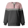 Vrouwen Hoodies Vrouwen Sweatshirt Zip Up Oversized Contrasterende Harajuku Koreaanse Mode Streetwear Herfst Winter Casual Alle Match Sport Tops