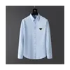 Camisas masculinas casuais de design de qualidade camisetas de negócios clássicas camisa de manga longa cor sólida carta primavera outono blusa plus size S/M/L/XL/2XL/3XL/4XL