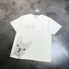デザイナー新しい女性Tシャツを厳密に選択するLoeの漫画犬のプリントショートスリーブのTシャツIns純粋な外側のウェアボトム