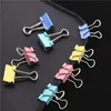 Clipboards 10 Pcs Wholesale Office Supplies Trumpet 19mm Color Binder Clips Dovetail Bills Clip 40 Boxed 231130