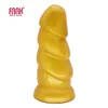 Dildos/Dongs Faak Silione enorma analplugg Golden Color Dildo Vagina Stimulera kvinnor Män Masturbator Sex Shop Big Dong Anal Sex Toys 231130