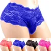 Caleçon sous-vêtements pour hommes Lingerie Sexy culotte Plus Siz dentelle Sissy mâle respirant Jockstrap slips string tongs Porno