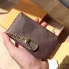 Diseño de lujo de alta calidad, billetera portátil con llave P0UCH, monedero clásico para hombre y mujer, bolso con cadena y bolsa para el polvo con caja 208g
