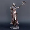 Statues en résine Morrigan la déesse celtique de la bataille avec l'épée de corbeau finition bronze statue 15 cm pour la décoration de la maison L9 220817206j