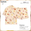 Vêtements de nuit pour femmes Sukae M-5XL Japonais Kimono Style Nightwear Femmes Vêtements Loisirs Pyjamas Pour Lady Summer Coton Doux Pijamas Dames