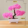 Dried Flowers Artificial Plastic Plants Small Tree Pot Bonsai Fake Plant Potted Flower Home Room Outdoor Garden Decoration 231130