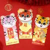 Emballage cadeau 3 pièces enveloppes rouges chinoises 2023 année du tigre paquets d'argent chanceux paquet de fête du printemps