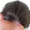 Parrucca in PU a pelle intera con capelli umani malesi lunghi 22 pollici, lisci serici, colore naturale per donna nera