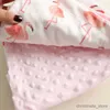 Decken Pucken Hohe Qualität Baby Decke Winter Flanell Fleece Flamingo Decke Infant Swaddle Kinderwagen Wrap Für Neugeborene Baby Bettwäsche Decken R231130