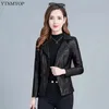 Mulheres de couro falso ytnmyop jaquetas femininas 5xl exército verde casaco feminino roupas casuais outerwear 231129