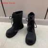 Botas 2023 Negro con cordones Tobillo Llegada de mujer Correas cruzadas Plataforma Punta redonda Cuero Moda Fiesta Zapatos de talla grande 231130