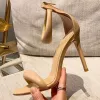 Sandales de créateurs Talons aiguilles Gianvito Rossi Femmes Chaussures De Luxe Zip Pompe En Cuir Véritable Talon Haut Rome Sandale Dîner Robe De Mariée Chaussures