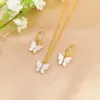 Naszyjniki wiszące 2023 BOHMIA Śliczny naszyjnik motyla dla kobiet prosty złoty srebrny kolor obojczyka Chian