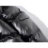 ジャケットデザイナーメンズダウン冬のフード付き重いパフパッド付きコート特大の男性光沢のあるパフジャケット3dfjz