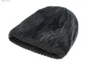 Bonnet/Crâne Casquettes Connectyle Classique Mode Hommes Chaud Chapeaux D'hiver Épais Côtelé Tricot Câble Manchette Bonnet avec Doublure Polaire Skull Cap Q231130