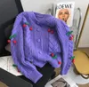 Damessweaters Mode Knoop Gebreid Casual Lange mouw V-hals Kantoor Dame Tops Trui Kleding