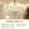 Chandeliers Luxury Crystal 18 Lights Raindrop Chandelier Lighting Large For Living Room Dining Bedroom Island