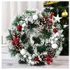 Christmas Decorations Artificial Christmas wreath colorful beautiful wall window door wreath front door party decoration part 231129