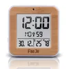기타 클럭 액세서리 Fanju FJ3533 LCD 디지털 알람 시계 실내 온도 듀얼 배터리 작동 스누즈 날짜 1271O