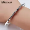 DORAPANG Gioielleria raffinata Bracciale in argento sterling 925 con donne Festa di nozze Trasparente CZ Moda Papillon Bracciale con diamanti Fit love 801287T