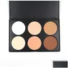 Gesichtspuder Gesichtspuder Presspuder Makeup Plus Foundation 6-Farben-Palette Fond De Teint für Frauen Täglicher Gebrauch Reparatur Einfach zu tragen Nat Dhbaq