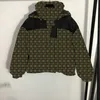 Litery Jacquard Down Coats luksusowe kurtki z kapturem osobowość zamek błyskawiczny kardigan odzież wierzchnia zimowa ciepła plus kurtka odzież wierzchnia