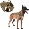 Harnais tactique militaire pour chien, harnais pour animaux de compagnie, gilet en Nylon, laisse élastique pour petits et grands chiens, accessoires K9 allemand 2107261n