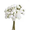 Fiori decorativi 9 pezzi/bouquet rose artificiali di lunga durata fioriscono per matrimoni