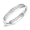 Anéis de casamento 3.5mm mulheres meia eternidade bandas para feminino aço inoxidável zircônia cúbica banda tamanho inteiro 4-122740