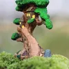 Decorative Figurines Objects & Elf Tree House Miniature Fairy Garden Home Houses Decoration Mini Craft Micro Landscaping Decor DIY Accessori