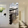 Lustra 12 sztuk lustra 3D sześciokątna samoprzylepna domowa dekoracja naklejki sztuki łazienki