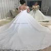 Abito da sposa principessa Abito da ballo bling Stile country ispanico Boho Abiti da sposa Appliques Pizzo Manica lunga Strascico di corte Sogno L'ultima sposa greca Stravagante Mariee