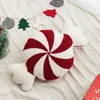 Oreillers en peluche Coussins Bonbons de Noël Oreiller en peluche Exquis Rouge Blanc Sucette douce Coussin Décorations de Noël pour chambre salon 231129