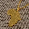 Anniyo couleur argent couleur or carte de l'afrique avec drapeau pendentif chaîne colliers cartes africaines bijoux pour femmes hommes #035321p317k