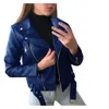 Cappotto da donna in pelle finta top da donna autunno corto stile primaverile tuta da moto giacca invernale in pelle aderente 231129