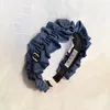 Schattig meisje strik hoofdband Kerstcadeau hoofdband Charmante vrouwen Luxe Vintage Design Haarclip Designer merken Denim Geplooide stof hoofdband