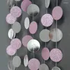 Décoration de fête 4M Glitter Argent Rose Rond Papier Bannière Premier Joyeux Anniversaire Adulte Enfants Garçon Fille Bébé Mon 1er Un An Décor