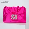 Sacos de noite brilhantes strass dobras bolsas de cetim mulheres elegantes pedras preciosas envelope noite embreagem bolsas casamento senhoras corrente crossbody sacos 231129