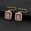 Dangle Earrings Vintage Garnet Hook Silver 925 Gold Plated Anniversary Banquet Gift For Women 2023 Luxury Jewelry