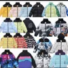 Męski płaszcz haftowany alfabet wydruku w dół kurtka zima bawełniana damska kurtka płaszcza ciepła sportowa swobodna hip hop północna odzież m-2xl