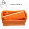 Para Kel l y 25 28 32 35Bolsa estilo básico e organizador de bolsa com zíper destacável Pocket-3MM Premium feltro feito à mão 20 cores 2108303u2855