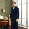 Men's Robes Lovers Winter Thick Warm Flannel Bathrobe Men Extra Long Kimono Bath Robe Women Soft As Silk Dressing Gown for Mens Night Robes L231130