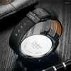 Wristwatches Oulm HP3741 Unique Men's Watches Two Time Zone Quartz Wristwatch 3D Big Dial Casual Male Sport Watch Relogio Masculino