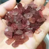 Decorative Figurines 100G Beautiful Natural Red Strawberry Crystal Tumbling Healing Specimen Gem Mineral Home Desktop Aquarium Decoration