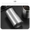 Storage Bottles Sealing Tea Canister Material Pot Travel Snack Container Airtight Coffee Food Condiment Metal Candy Tin Jar